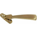Solid brass window handle with backing plate and wedge/striker