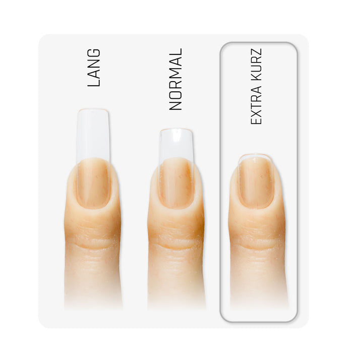 Square extra kurz · Clear · Press On Tips