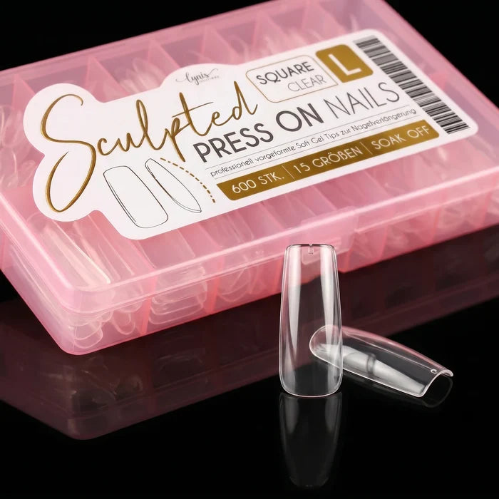 Square L · Sculpted Pressonnails · Soft Gel Tips