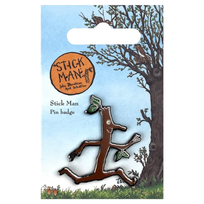 Stick Man Character Pin Badge / Κονκάρδα Ξυλαράκης - Diavazo Greek Books