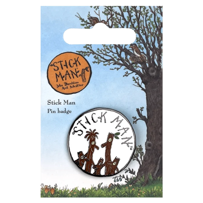 Stick Man Logo Pin Badge / Κονκάρδα Ξυλαράκης - Diavazo Greek Books