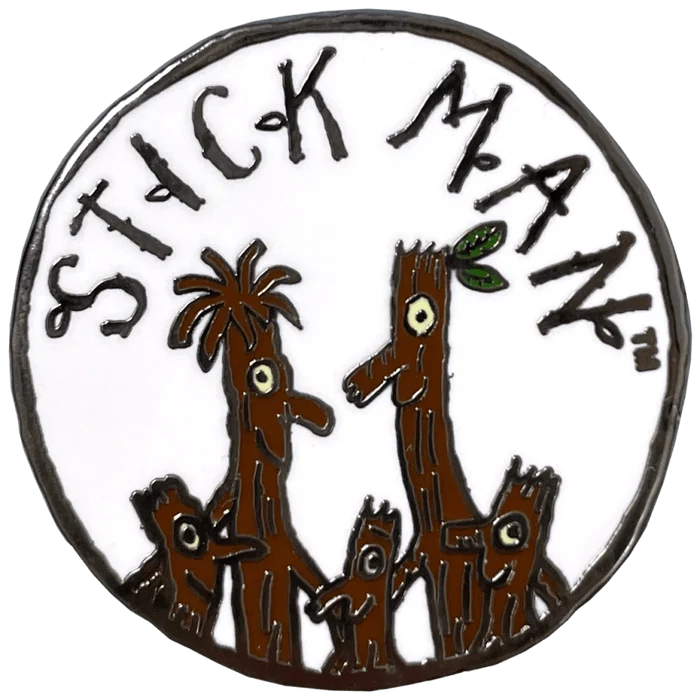 Stick Man Logo Pin Badge / Κονκάρδα Ξυλαράκης - Diavazo Greek Books