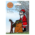 Stick Man & Santa Sew / Iron On Patch - Diavazo Greek Books