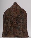 Votive Panel - Antique Khmer Style Bronze Vishnu Votive Panel - 8cm/3"