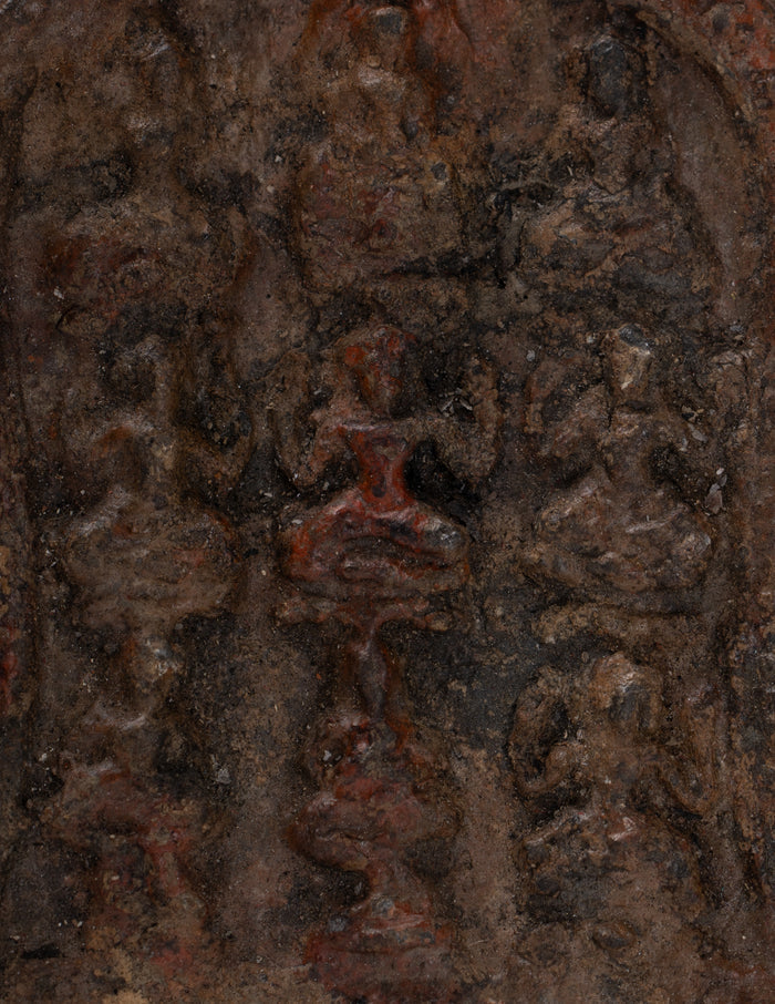 Votive Panel - Antique Khmer Style Bronze Vishnu Votive Panel - 8cm/3"