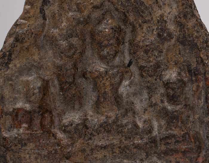 Votive Panel - Antique Thai Style Bronze Meditation Buddha Votive Panel - 8cm/3"