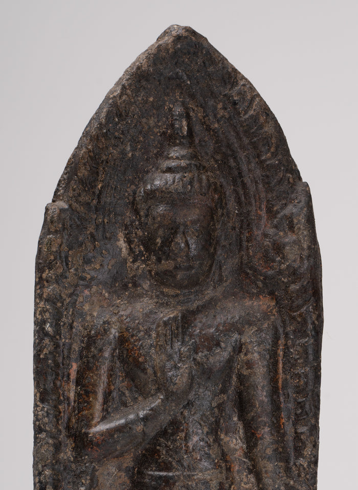 Votive Panel - Antique Thai Style Bronze Protection Buddha Votive Panel - 17.5cm/7"