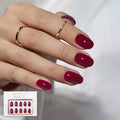 Weinrot Rund · Soft Gel · Press on Nails