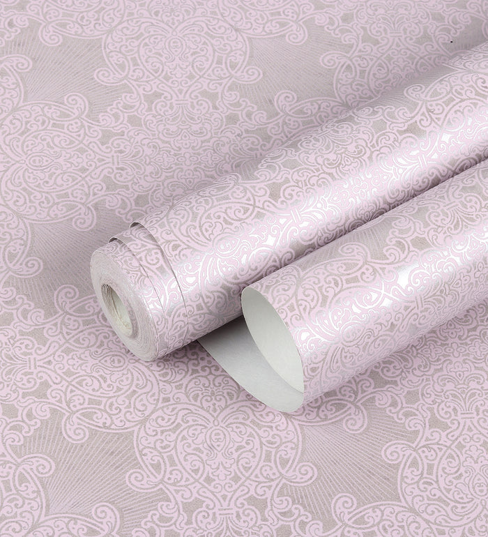 Whisper Pinkish Baroque Design  Wallpaper 352055