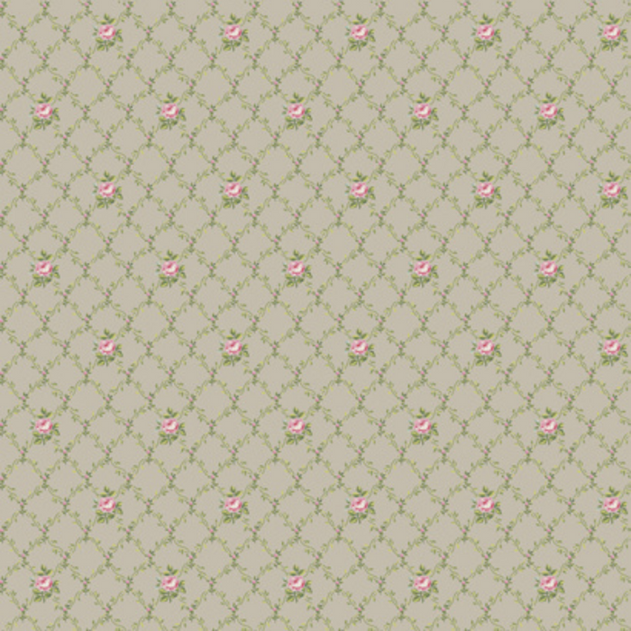 York Green Criss Cross Floral Design Wallpaper AK7415