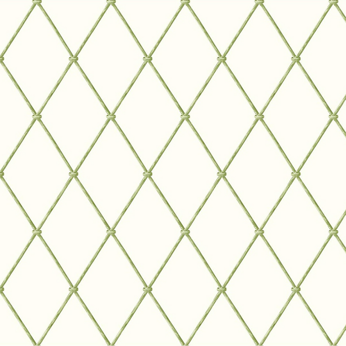 York Green Criss Cross Net Design Wallpaper AK7530
