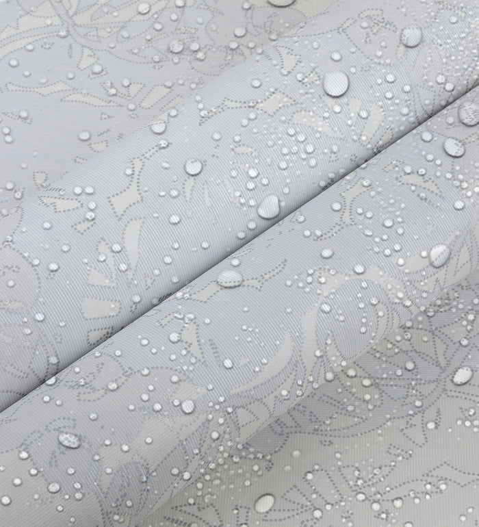 Zircon Baby Blue Dotted Imperial Ogee Wallpaper 317060
