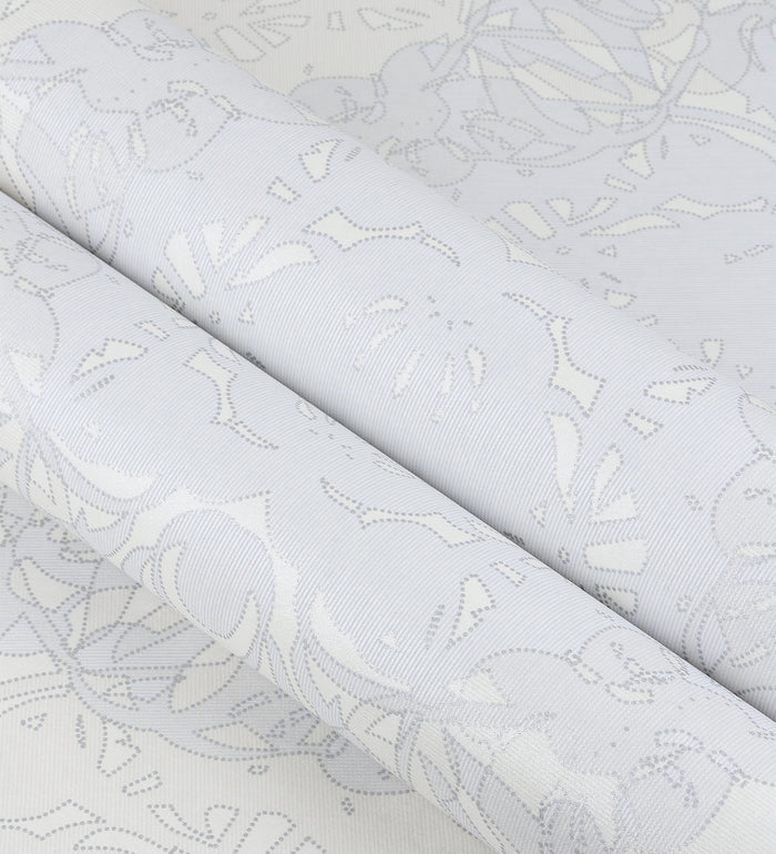 Zircon Baby Blue Dotted Imperial Ogee Wallpaper 317060