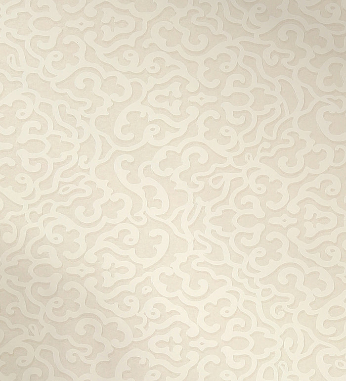 Zircon Beige Abstract Scroll Wallpaper 317010
