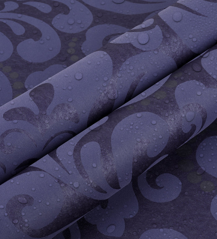 Zircon Grape Purple Pearly Floral Wallpaper 317024
