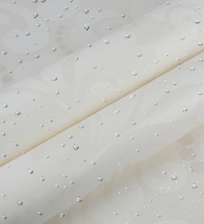 Zircon Off White Pearly Floral Wallpaper 317020