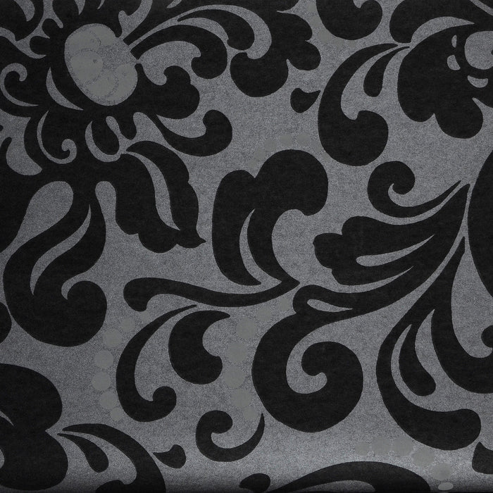 Zircon Shadow Gray Pearly Floral Wallpaper 317025