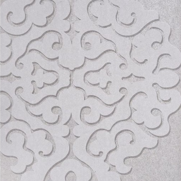 Zircon Silver Gray Modern Classic Wallpaper 317001