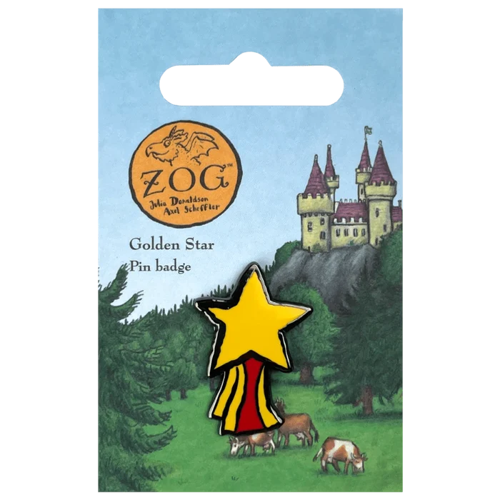 Zog Golden Star Pin Badge / Κονκάρδα Ζογκ Αστέρι - Diavazo Greek Books