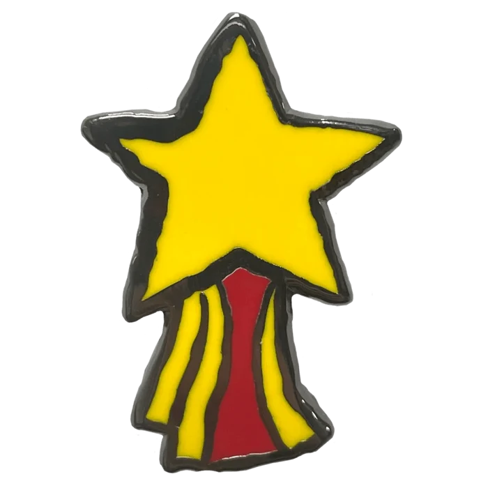 Zog Golden Star Pin Badge / Κονκάρδα Ζογκ Αστέρι - Diavazo Greek Books